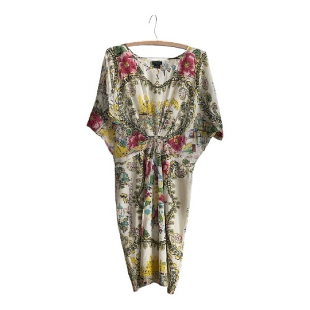 Collette Dinnigan Scenic Silk Parisian Inspired Print Dress Size 6